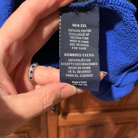 Nautica blue 1/4 zip fleece sweatshirt, elastic cuffs and waist szXXL - Picture 5 of 6